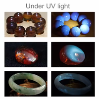 Antorcha recargable de piedras preciosas de 3 fuentes LED con linterna UV de luz blanca amarilla de 365nm para pruebas de jade y piedra