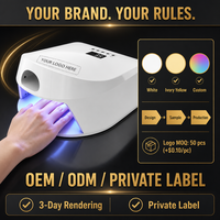 Lámpara UV LED para Uñas, Doble Zona, para un Solo Dedo o Mano Completa, 57 Perlas, Sensor Automático, Pantalla LCD, Venta al por Mayor, OEM, ODM, Directo de Fábrica