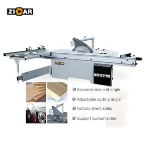 ZICAR工厂价格滑动台锯mj6132yiia用于面板胶合板中密度纤维板木材高精度面板锯切割机