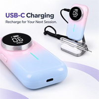 Nouvelle perceuse à ongles magnétique rechargeable Wellstry, outil professionnel de pédicure, embouts en tungstène, acier inoxydable, USB Type-C