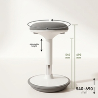 Chaise de bureau ergonomique à bascule pour table debout, avec barre d'équilibre antidérapante, insonorisée, pour bureau assis-debout