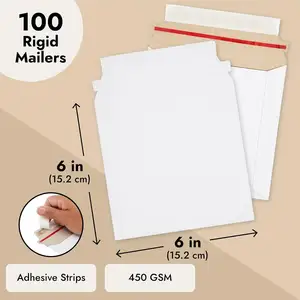 Benutzer definierte nicht biegen Umschlag starre Mailer Umschlag Pappe weißen Umschlag mit selbst dichten der Klappe