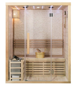 サウナルーム1-2人カナダのヘムロックウッド伝統的なスウェーデンのウェットスチーム - Product Image 2