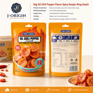 60g Bague de Konjac Épicée Saveur Piment Huileux Prête à Consommer, Snack Alimentaire Asiatique, Fournisseur OEM Marque Privée - Product Image 2