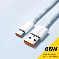 Cable USB-C de Nailon de 66W con Carga Rápida, Conductor de Cobre Puro, Blindaje Trenzado, Opciones de 1m/1.5m/2m para Cámara y Computadora, 12 Meses de Garantía