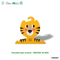 Cintres pour vêtements d'enfants en carton blanc certifié FSC de 3,5 mm, design renforcé et peu encombrant, écologiques, pour affichage en vrac