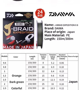 ขายส่ง<span class=keywords><strong>สาย</strong></span>เบ็ดตกปลาแบบถัก DAIWA J-BRAID EXPEDITIONX 8A 150ม. <span class=keywords><strong>PE</strong></span> ของแท้จากญี่ปุ่น X8 Fishing X8 Lines จำนวน 24 ชิ้น - Product Image 2