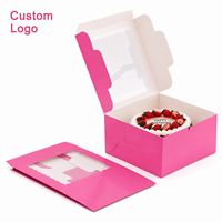 Custom Paper Box White Cake Box With Window Eco-friendly Paper Board Cardboard Gift Packaging Boxes