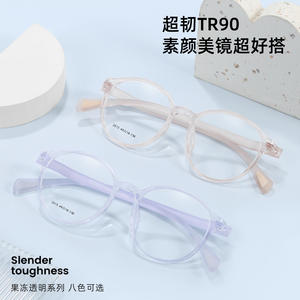 กรอบแว่นตาไทเทเนียมน้ำหนักเบาพิเศษโทรอกซ์ 6g ทรงกลมเต็มกรอบ ดีไซน์น้ำหนักเบาสำหรับทุกเพศสไตล์เกาหลี - Product Image 3