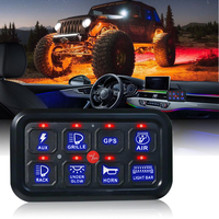 Boîtier de commande de panneau de commutation 8 voies avec télécommande sans fil via application pour système de circuit de barre lumineuse LED 12V 24V pour SUV, camion, 4x4 tout-terrain