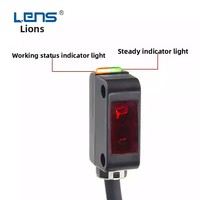 Sensor Laser Mikro Layns LV-E30/LV-E50 Refleksi Difus Tipe Through-beam Sensor Fotoelektrik Titik Kecil 24V NPN