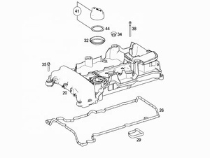 エンジンバルブカバーW204 C250 SLK250 M271 OE 2710101730新品高品質MAHLE - Product Image 5