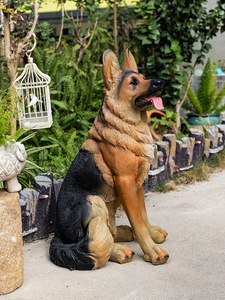 Se7 Lớn Cuộc Sống Kích Thước Con Chó Sói Nhựa Động Vật Điêu Khắc Mô Phỏng Con Chó Trang Trí Cho Nhà Phòng Khách Hoặc Sân Sàn Hiển Thị - Product Image 3