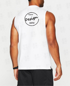 Débardeur de sport personnalisé pour homme, <span class=keywords><strong>sans</strong></span> manches, en coton, pour fitness, gym, musculation, stringer, débardeur musculaire - Product Image 3