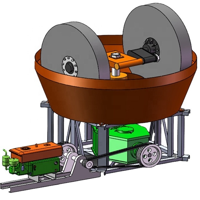 TOP1 Mine Mill Wet Pan Mill,gold Grinding Machine,China Wet Pan Mill for Gold Selection