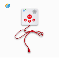 Alarme SOS GSM 4G à un bouton avec corde, signal d'urgence LoRa, bouton de panique avec LED d'acknowledgment