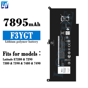 แบตเตอรี่สำรองสำหรับแล็ปท็อป F3YGT ความจุสูง7895มิลลิแอมป์ต่อชั่วโมงสำหรับโน๊ตบุ๊ค<span class=keywords><strong>7490</strong></span> E7280 <span class=keywords><strong>Dell</strong></span> <span class=keywords><strong>Latitude</strong></span> 7290 7380 7390 7480 - Product Image 2