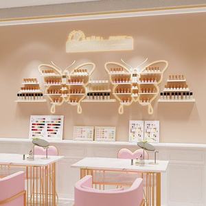 Expositor de Pared de Hierro para Esmaltes de Uñas y Cosméticos, Estilo Mariposa, para Celebridades de Internet - Product Image 4