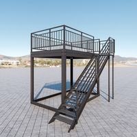 Fournisseurs de maisons préfabriquées de luxe configurables en kit, conteneur préfabriqué en acier à 2 étages pour usage résidentiel