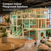Parque Infantil Temático Urbano de Madera con Diseño Personalizado, Mercado de Juego, Paneles Sensoriales, Piscina de Bolas, Certificación CE ASTM, Proyecto para Centros Comerciales