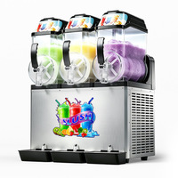 Machine à slush commerciale à 3 réservoirs pour boissons glacées, idéale pour les salons de thé, les bars à jus, les restaurants et les margaritas