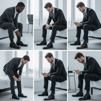 Chaussettes d'affaires en coton peigné 99% de qualité supérieure, bout sans couture, anti-boulochage, respirantes, pour usage professionnel au bureau, pour hommes