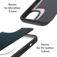 Coque de téléphone antichoc à chargement rapide sans fil magnétique, personnalisée, en bois, avec doublure en microfibre, fabriquée selon les normes GRS BSCI