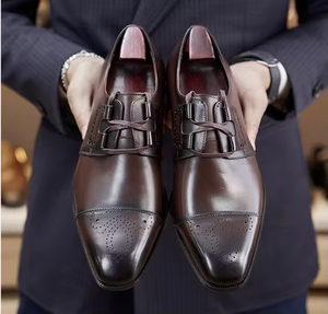 Zapatos Oxford de Vestir para Hombre, Hechos a Mano, de Cuero Genuino, con Punta, Personalizados, Zapatos de Cuero para Hombre que Aumentan la Estatura - Product Image 3