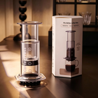 Cafetière à piston portable d'extérieur, bouilloire à pression manuelle, cafetière pour le camping et les voyages