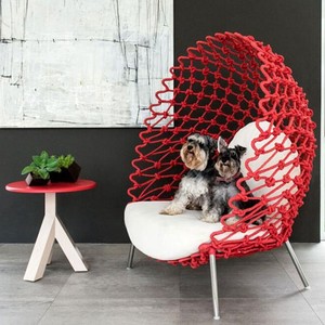 Drôle luxe Loisirs Patio jardin arbre plafond porche <span class=keywords><strong>corde</strong></span> rouge cordon <span class=keywords><strong>noeud</strong></span> suspendu balançoire oeuf chaise - Product Image 5