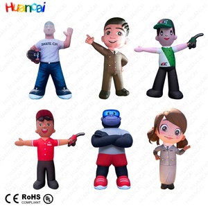 Modelo Inflable Personalizado de Dibujos Animados para Exteriores de 3 Metros, Inflable Publicitario, Niño Rojo Inflable con <span class=keywords><strong>Gorra</strong></span> de Béisbol para Publicidad Navideña - Product Image 2