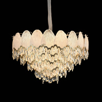 Lampe suspendue GRSD de luxe en cristal multicouche doré pour salon et salle à manger