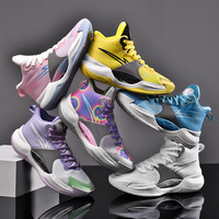 Chaussures de basketball montantes en cuir PU pour hommes et femmes, baskets à lacets mi-montantes pour l'hiver, résistantes et tendance pour l'extérieur