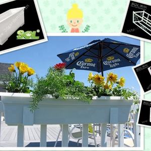 Jardinière rectangulaire blanche pour balcon, jardin vertical - Product Image 3