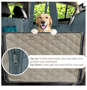 أرجوحة سفر حيوانات أليفة شبكية فاخرة أغطية مقاعد سيارة للكلاب مقاومة للماء مع نافذة عرض حصيرة واقية للمقعد الخلفي قابلة للغسل - Product Image 3