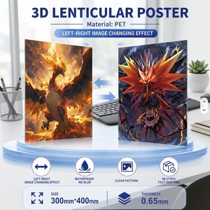 500 แบบ ดีไซน์ภาพเคลื่อนไหว 3 มิติ ขนาด 40*30 ซม. ภาพเลนติกูลาร์ 3 มิติ อนิเมะ มอลเทรส ซาปโดส โปสเตอร์เลนติกูลาร์ 3 มิติ โปสเตอร์ภาพยนตร์ ภาพตกแต่งผนัง - Product Image 1