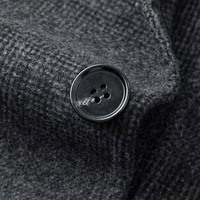 Manteau en laine double face de luxe pour homme, veste d'hiver en laine, coupe ajustée décontractée pour affaires, revers cranté, pardessus en laine pour homme