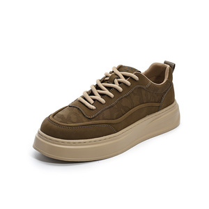 New men's casual board shoes - solid color, versatile for daily use, thick sole for heightening - Product Image 1