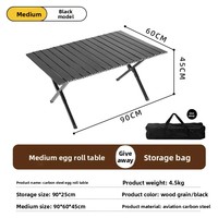 Table pliante portable en acier carbone taille M pour 2 à 8 personnes, légère (2,7-5,6 kg), idéale pour pique-nique et camping en extérieur