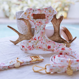 Sunraymascota パーソナライズ ラグジュアリー デザイン カスタム 快適 プレミアム 調節可能 ペット ハーネス メーカー 犬用 ハーネス セット - Product Image 1