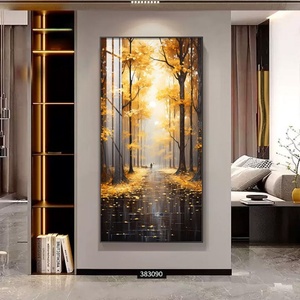 Obra Maestra de Porcelana con Cristales, Pinturas de Porcelana con Cristales de Agua de Alta Gama, Cuadros Colgantes con Luces LED - Product Image 4