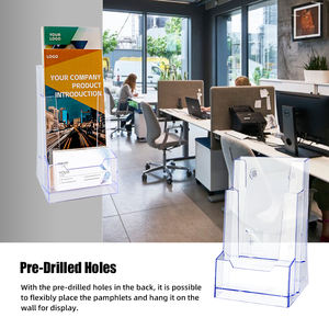 पोर्टेबल ए 6 आकार ऐक्रेलिक पत्रिका स्टैंड हटाने योग्य ब्रोशर साहित्य धारक व्यवसाय कार्ड प्रदर्शन रैक - Product Image 5