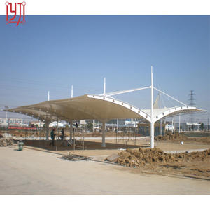 Structure de protection solaire en membrane pour parking de voitures, abri de parking pour voitures, tente de protection solaire pour garage - Product Image 3