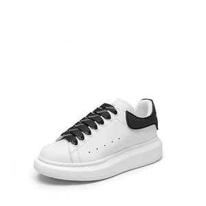 High Quality Ladies Casual Walking Shoes Autumn/Spring Winter <b>White</b> High Top Loafers Head Thick Soles <b>Lace</b>-Up Closure - Product Image 2