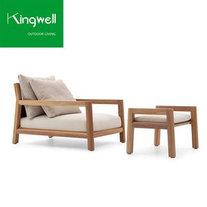 आधुनिक फैशन सरल शैली आउटडोर पैटिको फर्नीचर टेक सेशनल सोफा गार्डन के लिए लकड़ी के सोफे सेट-के लिए - Product Image 4