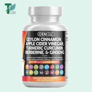 Groothandel Ceylon Kaneelcapsules Met Appelazijn, Kurkuma Curcumine Voor Volwassen Immuunondersteuning En Energieboost - Product Image 1
