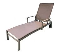 Chaises de plage réglables en aluminium avec tapis Chaises longues d'extérieur pour la relaxation dans le jardin