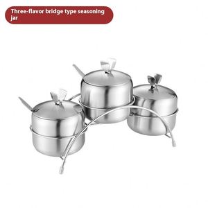 Ensemble de pots à épices en acier inoxydable avec couvercles personnalisés pour usage commercial et domestique – Idéal pour sucre blanc, expresso, sel - Product Image 5