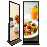 Écrans verticaux d'intérieur de 65 à 98 pouces, écrans publicitaires LCD pleine surface, écrans publicitaires sur pied