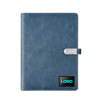 L'événement d'écran vidéo populaire annoncent le carnet de journal de serrure d'empreinte digitale de cadeau promotionnel avec la banque de puissance et la commande flash d'USB